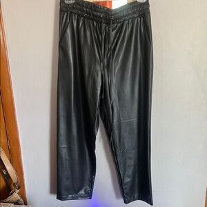 Black Faux Leather ladies Pants
